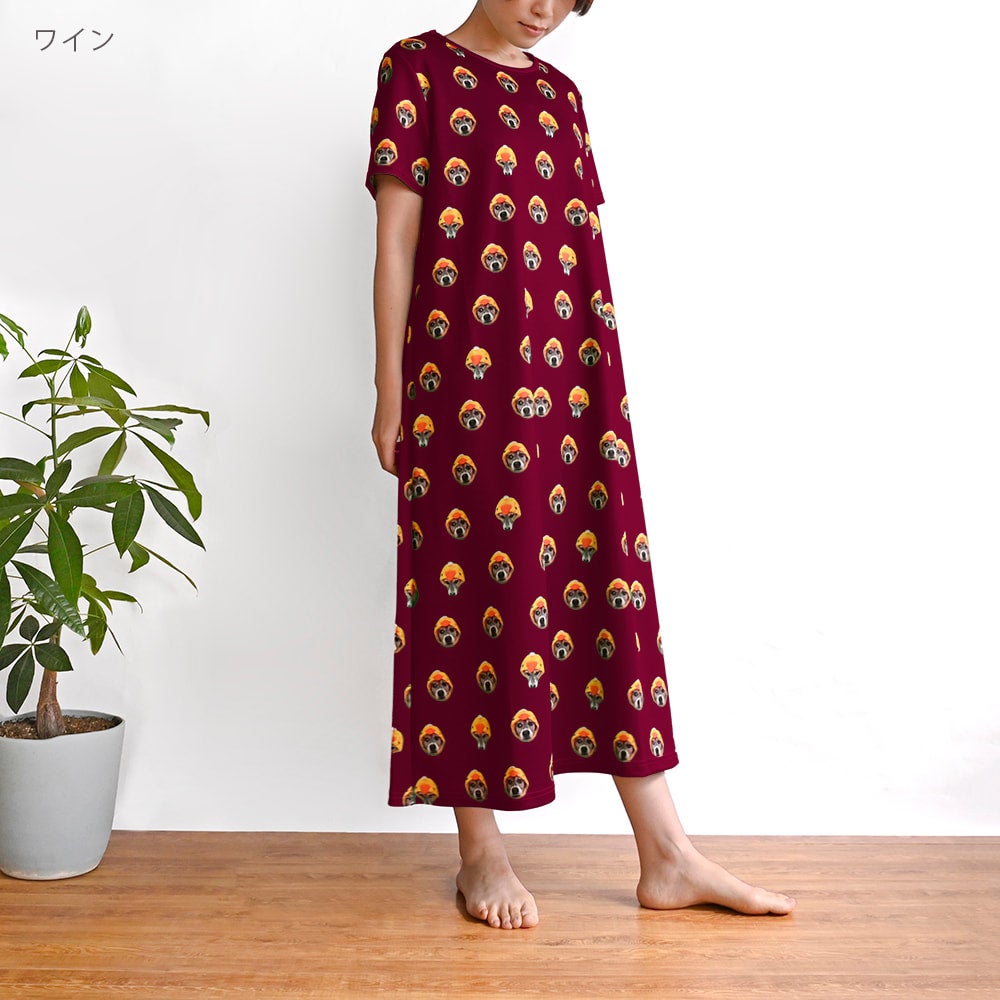 オーダー・ハンドメイド】② 赤 水玉 ドット ワンピース 心もとなく 100～